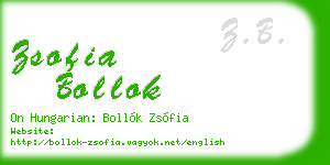 zsofia bollok business card