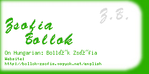 zsofia bollok business card